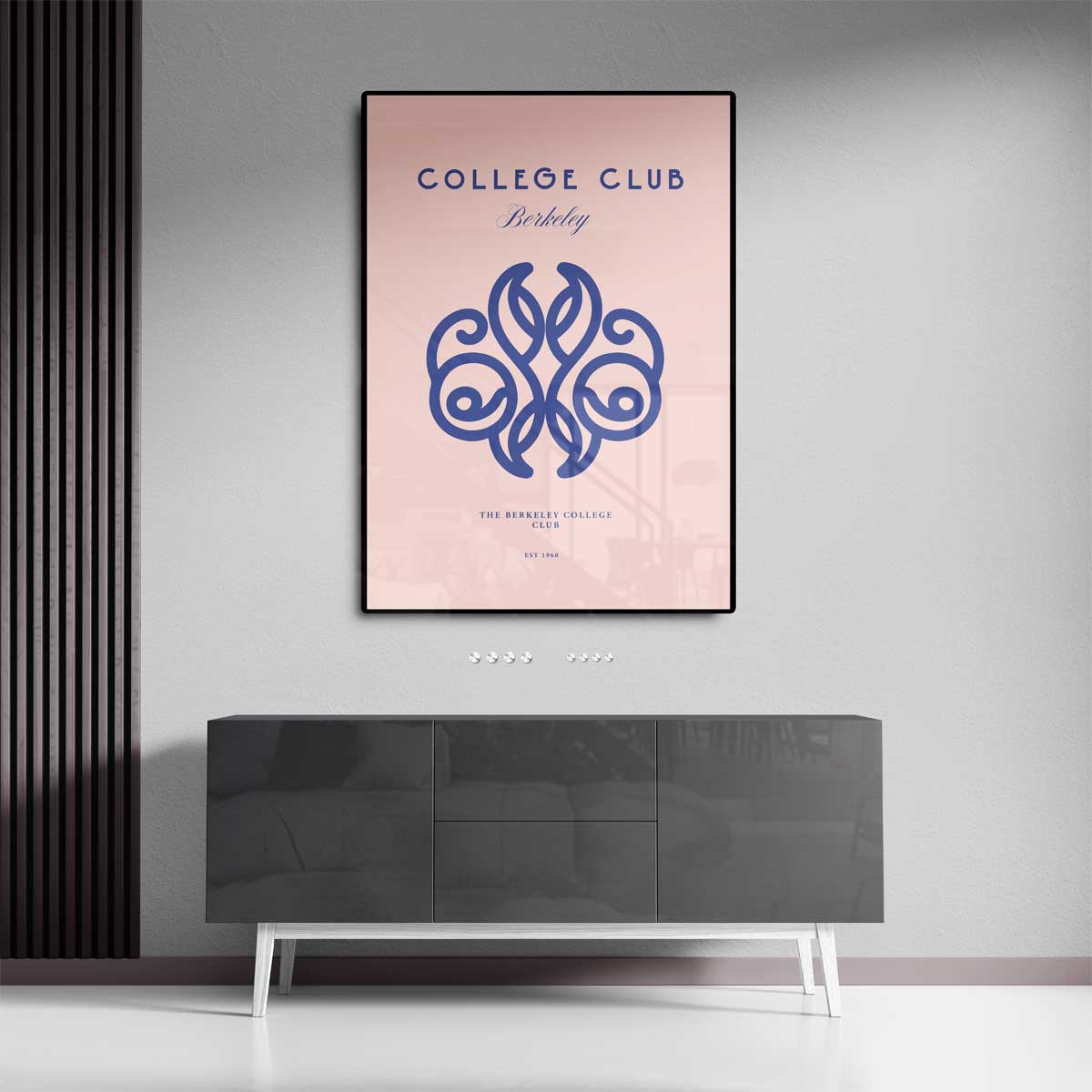 Elegant College Club Ontwerp – dibond kunstwerk als wanddecoratie