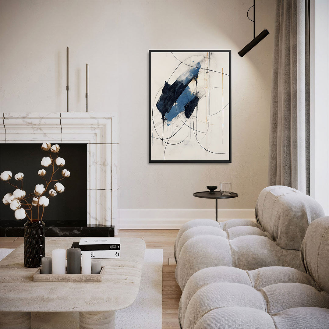 Dynamische lijnen – moderne staande wandkunst