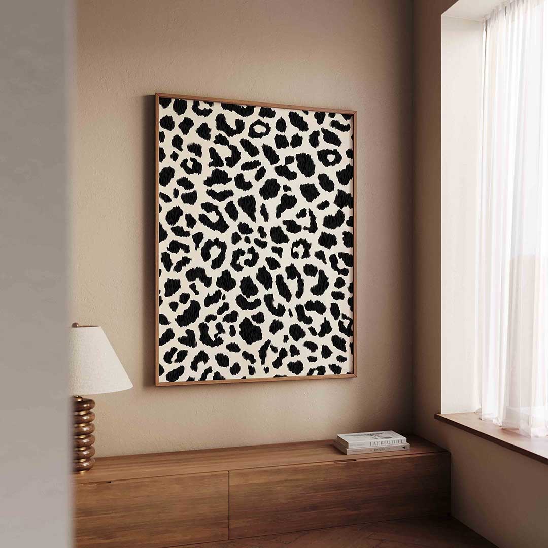 Luipaardpatroon – safari wandkunst als portret poster