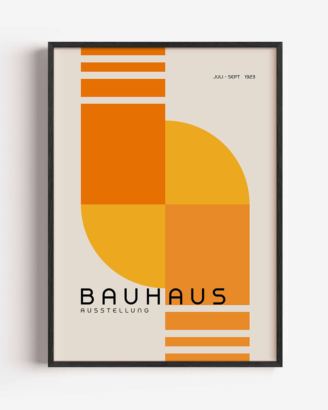 Vorm en kleur – staande Bauhaus poster als wanddecoratie
