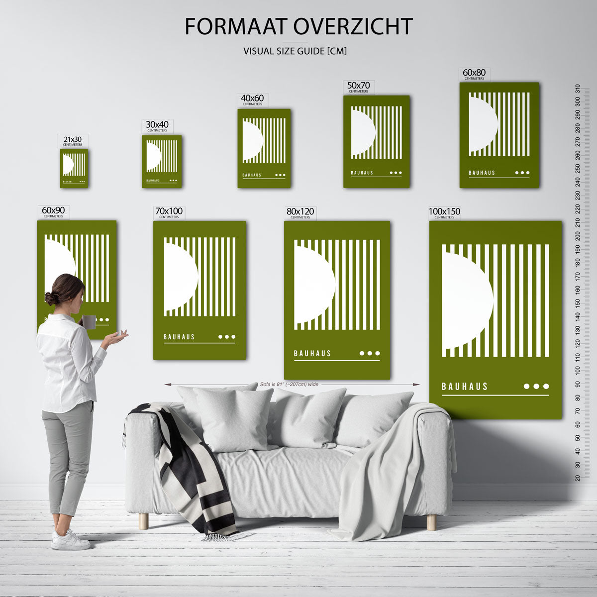 Lijnen en vormen – Bauhaus poster als moderne geometrische wanddecoratie