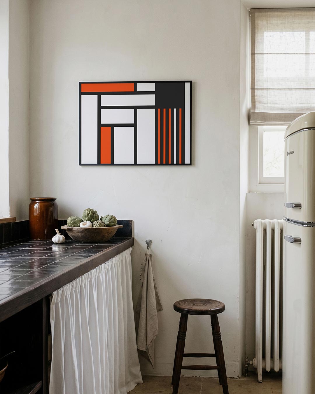 Lijnen en vlakken – geometrische poster in Bauhaus-stijl van WallArtistic