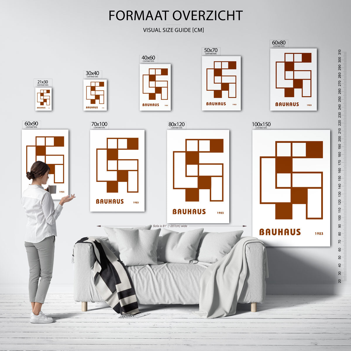 Vorm en balans – Bauhaus poster als moderne geometrische wanddecoratie