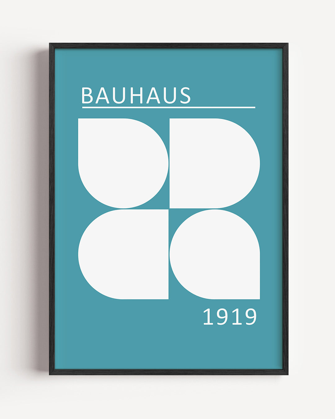 Vorm en kleur – staande Bauhaus poster als wanddecoratie