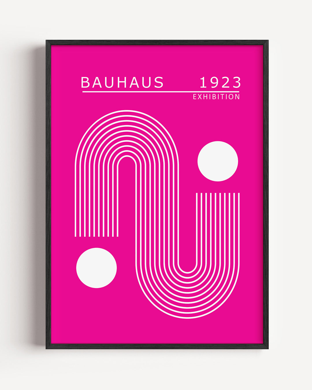 Lijnen en cirkels – staande Bauhaus poster als wanddecoratie
