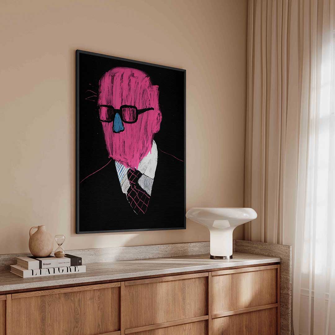 Abstracte figuur met bril – urban poster in staand formaat