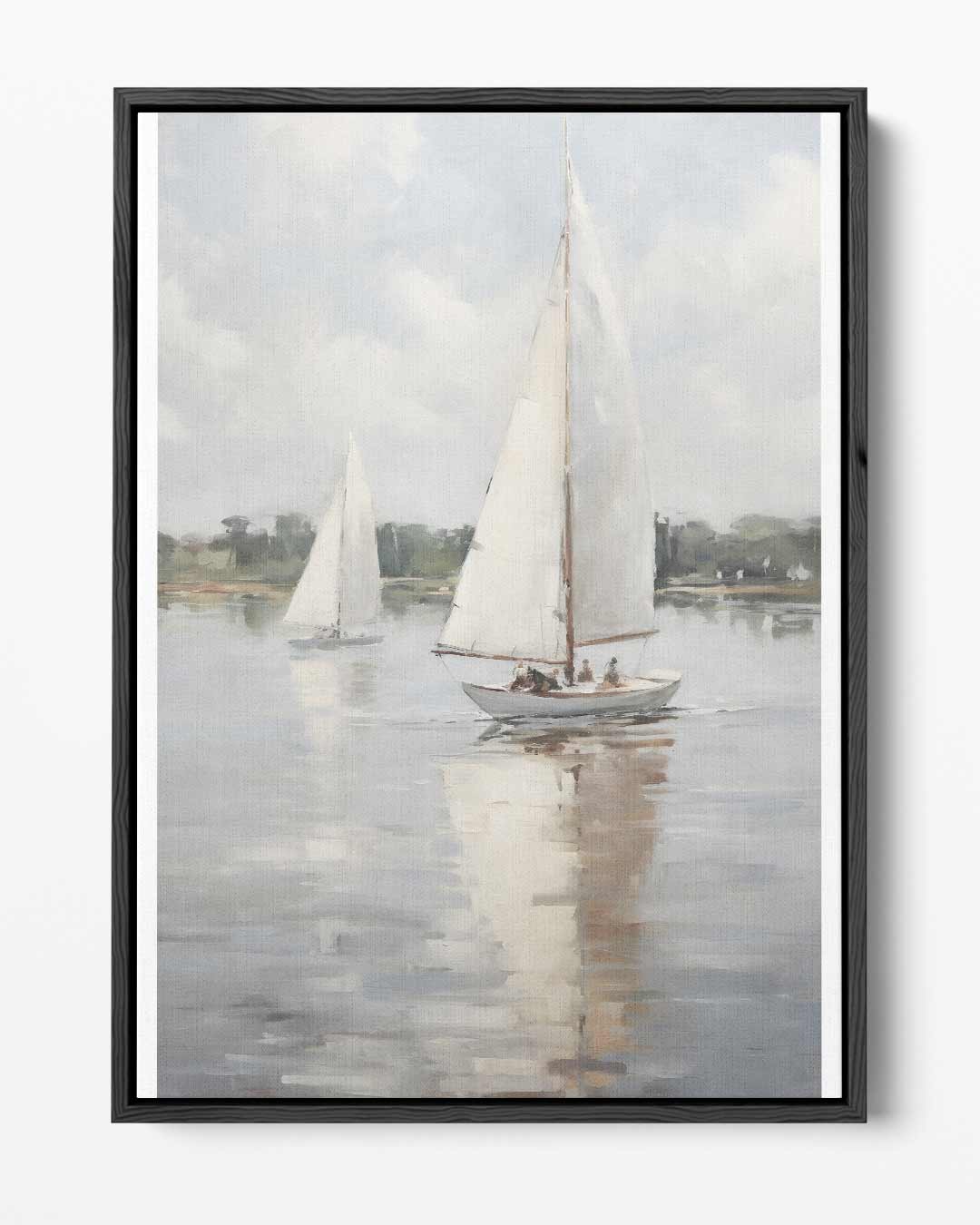 Zeilen op Rustig Water – portret kunstwerk als wanddecoratie