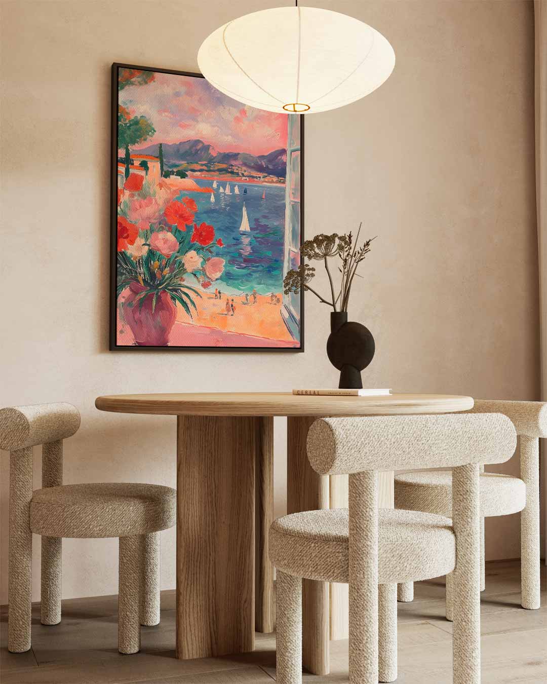 Uitzicht op een Mediterraan Paradijs – dibond wanddecoratie in staand formaat