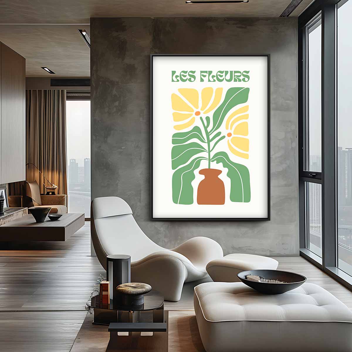 Bloemen in Vaas kunstposter – canvas kunstwerk als wanddecoratie