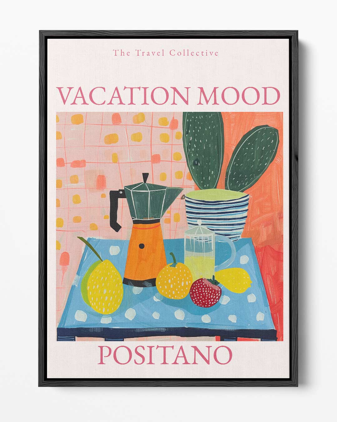 Zomerse Positano Vibes – portret kunstwerk als wanddecoratie