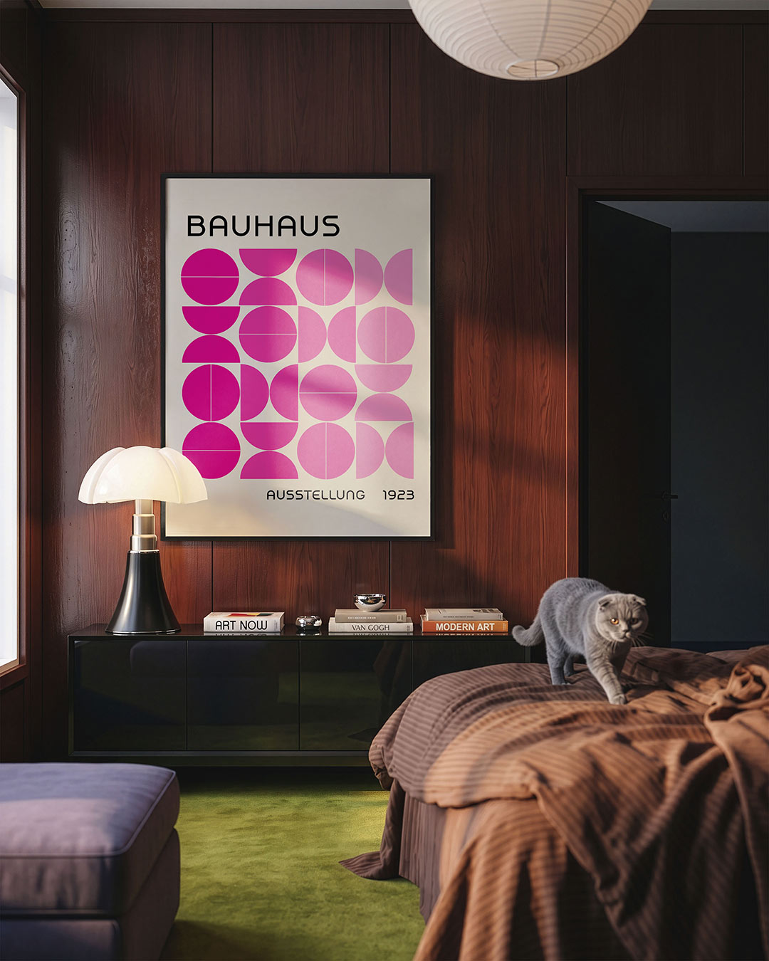 Vormen en vlakken – geometrische Bauhaus poster in staand formaat