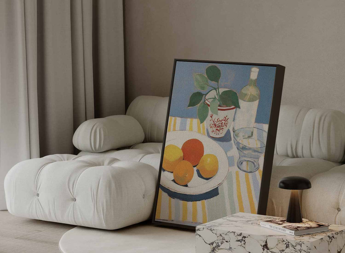 Verfrissende Zomertafel – modern portret kunstwerk van WallArtistic