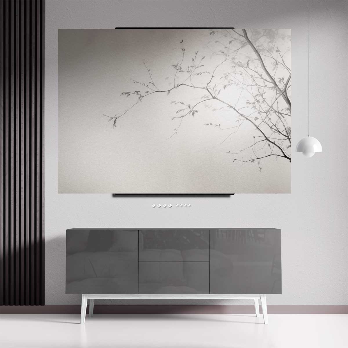 Rustige Takken in Minimalistisch Design – dibond kunstwerk als wanddecoratie