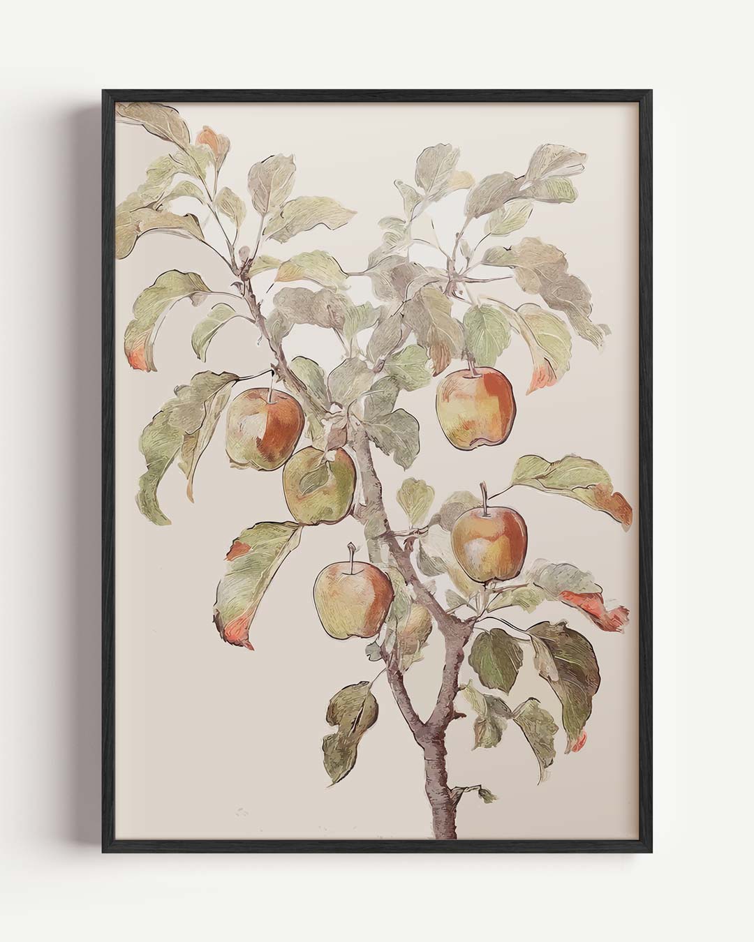 Vintage Appelboom Kunstposter – keuken portret poster als wanddecoratie
