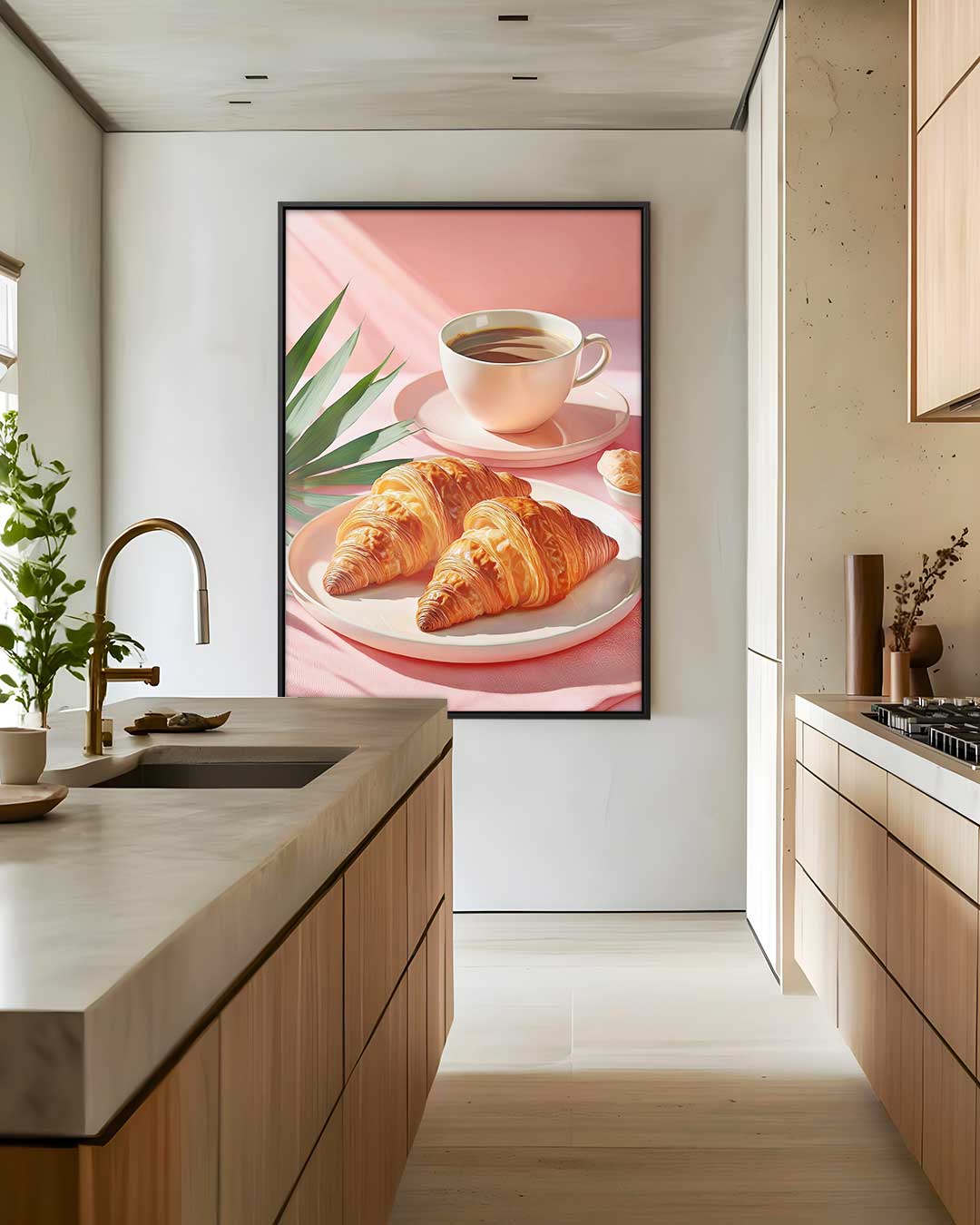 Croissant Serenade – staand kunstwerk voor modern interieur
