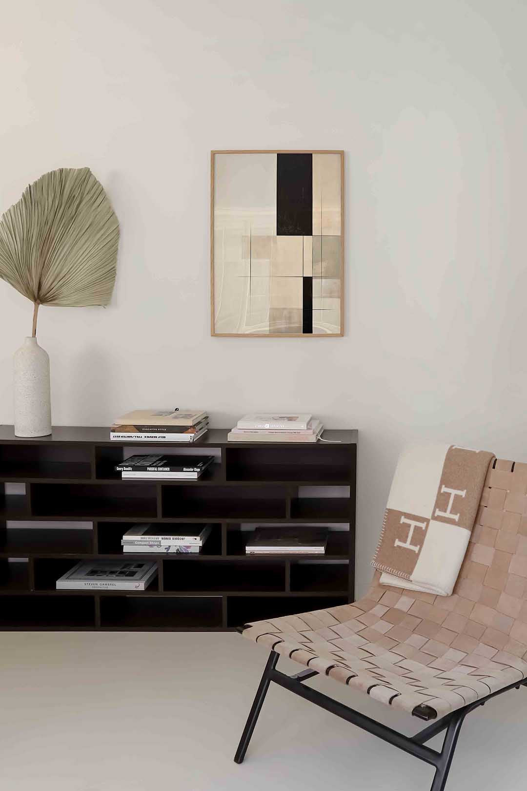 Geometrische vormen – zachte abstracte poster in staand formaat