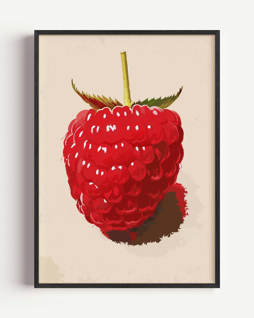Frisse Frambozenkunst – zomer portret poster als wanddecoratie