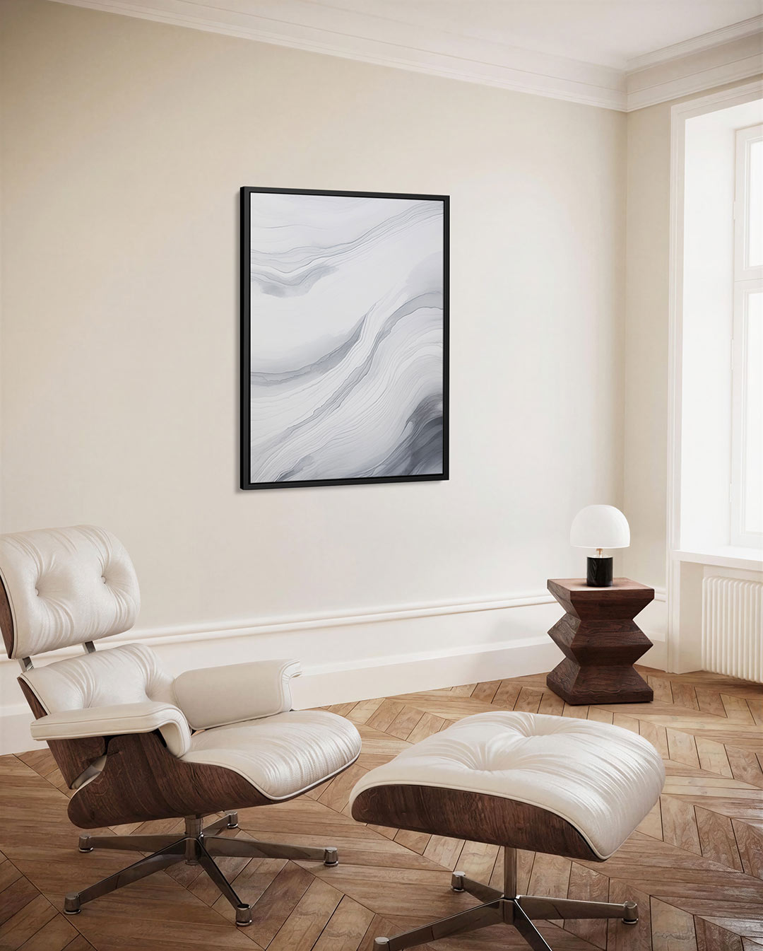 Golvende lijnen – staand wanddecoratie kunstwerk