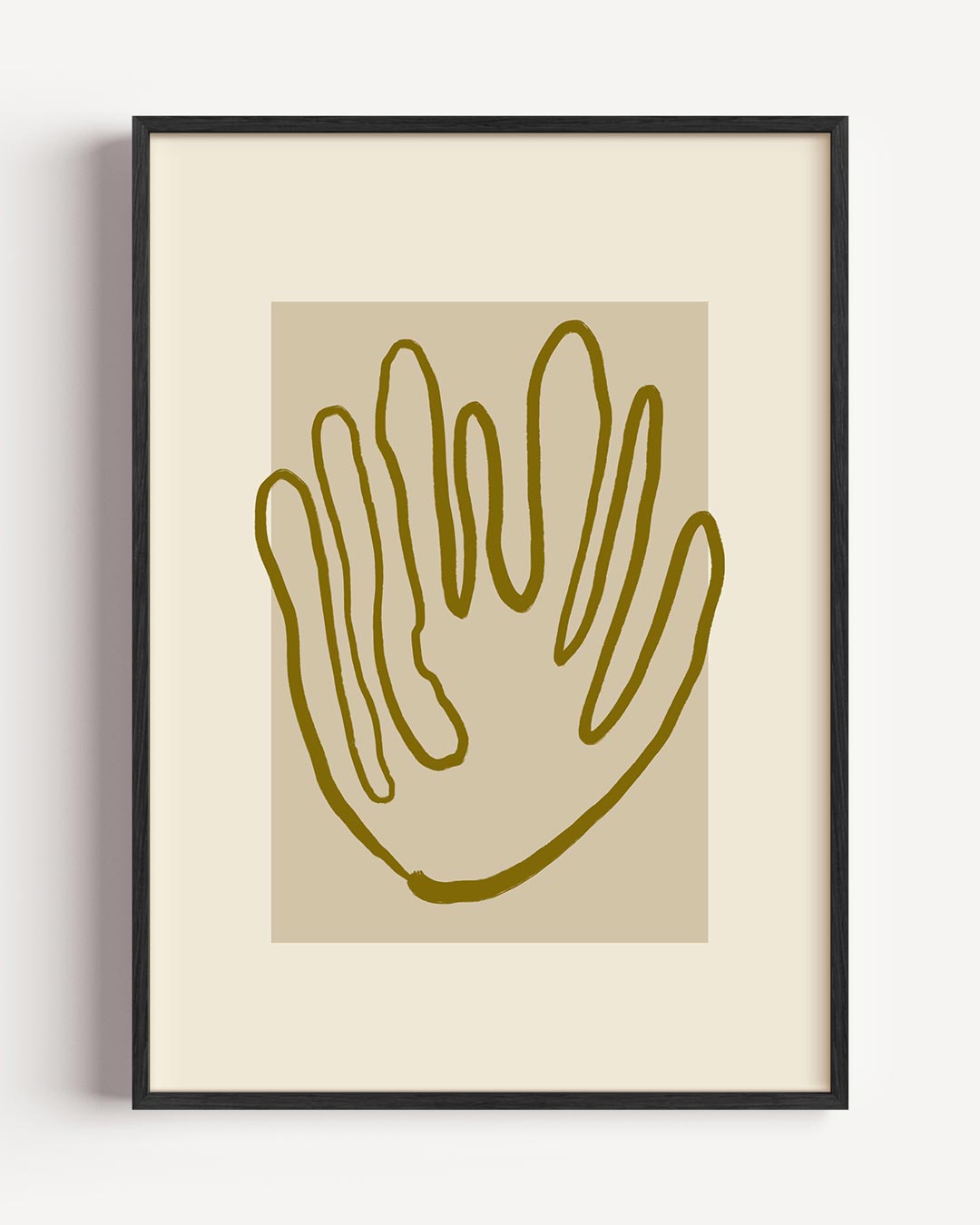 Moderne Handafdruk Wanddecoratie – kleurrijke abstracte portret poster als wanddecoratie