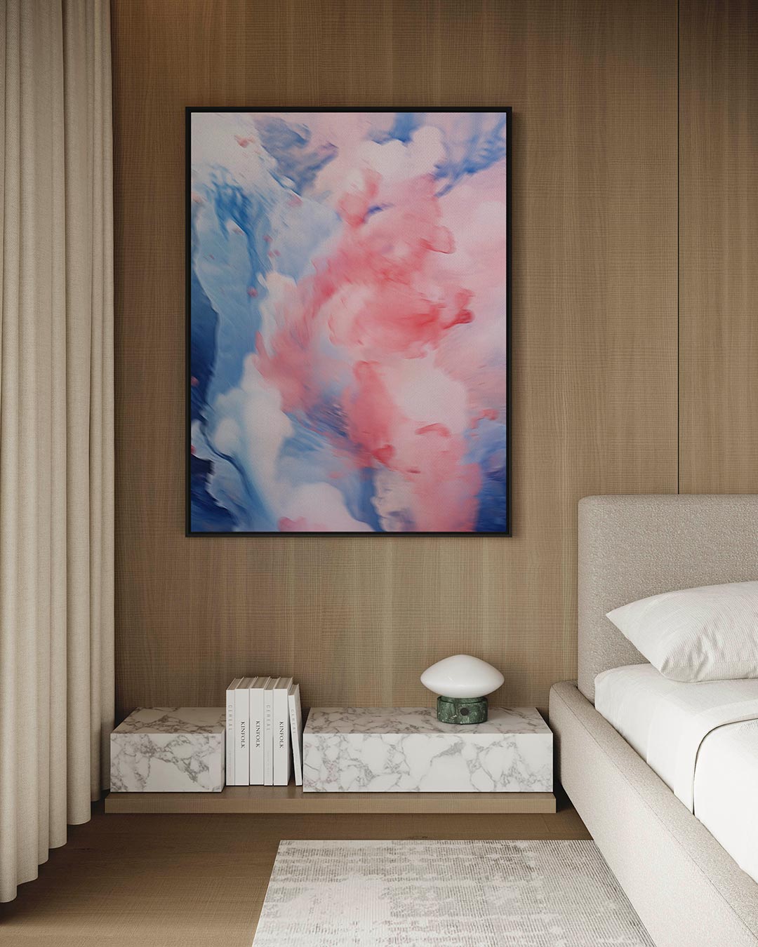 Vloeiende kleurencompositie – Dromerige – kunstwerk op canvas, dibond of plexiglas