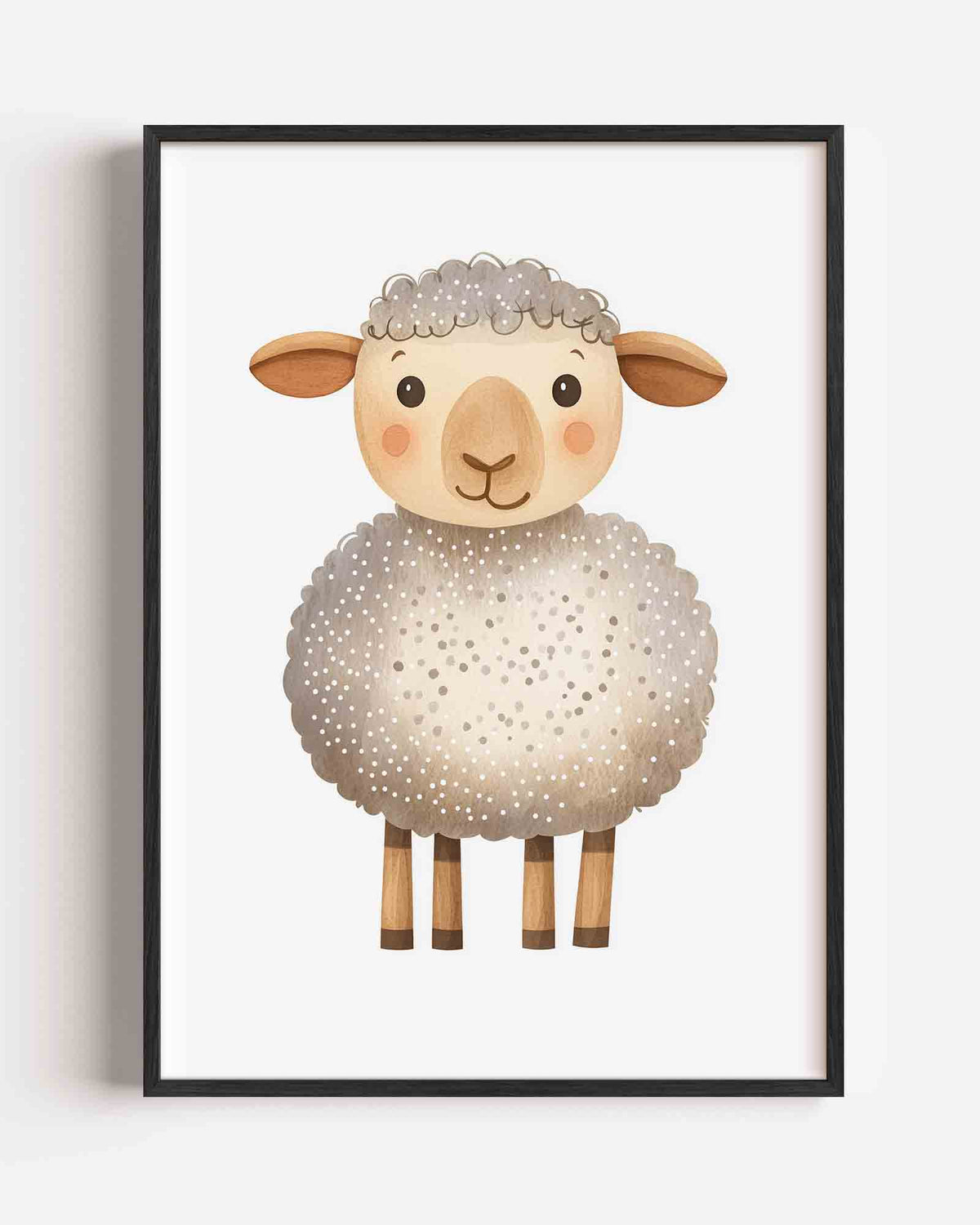 Schattig schaap – kids portret poster als wanddecoratie