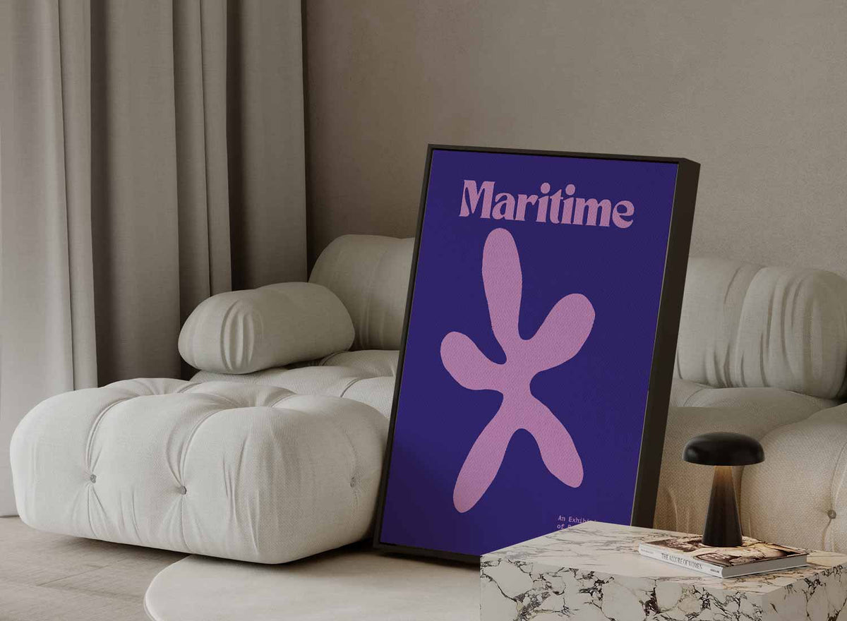 Botanische Maritieme Kunst – canvas kunstwerk als wanddecoratie