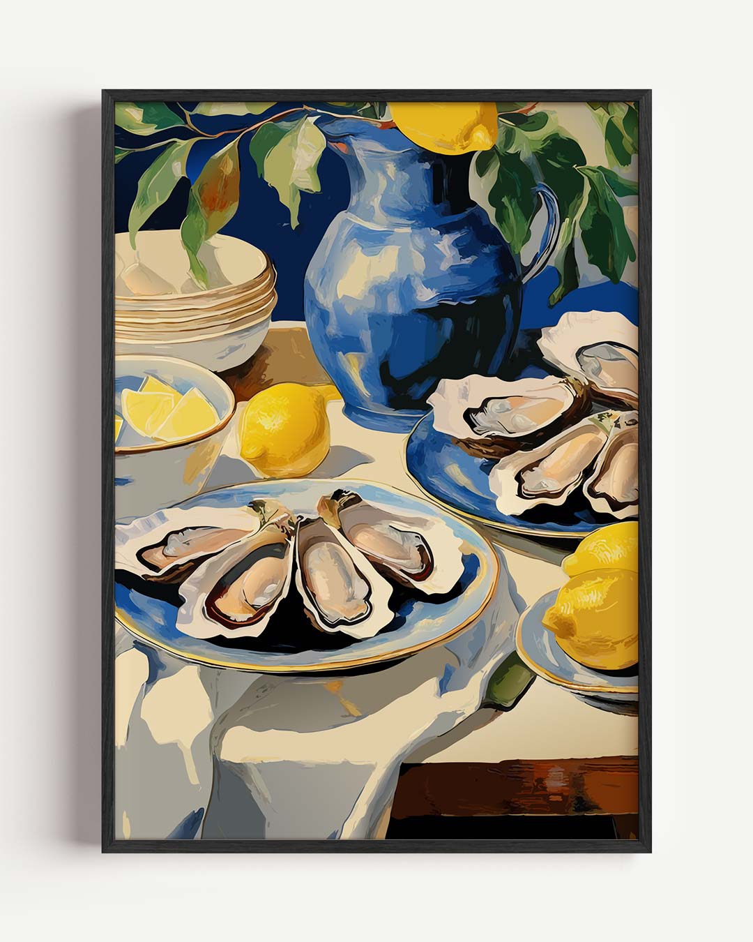 Mediterrane Tafelsfeer – keuken portret poster als wanddecoratie