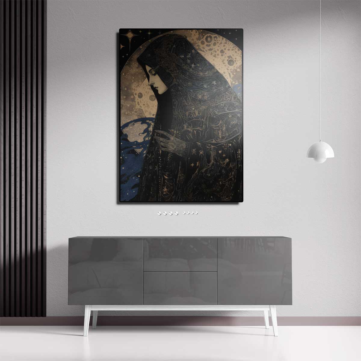 Mystieke Maanwacht – canvas kunstwerk als wanddecoratie
