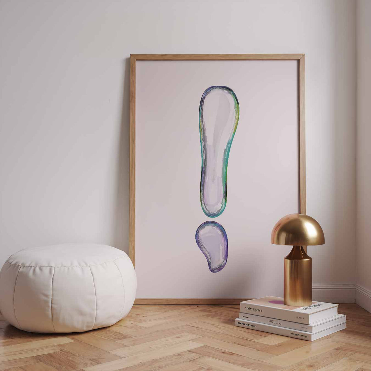 Glanzende Multicolor Exclamatie – urban poster in staand formaat