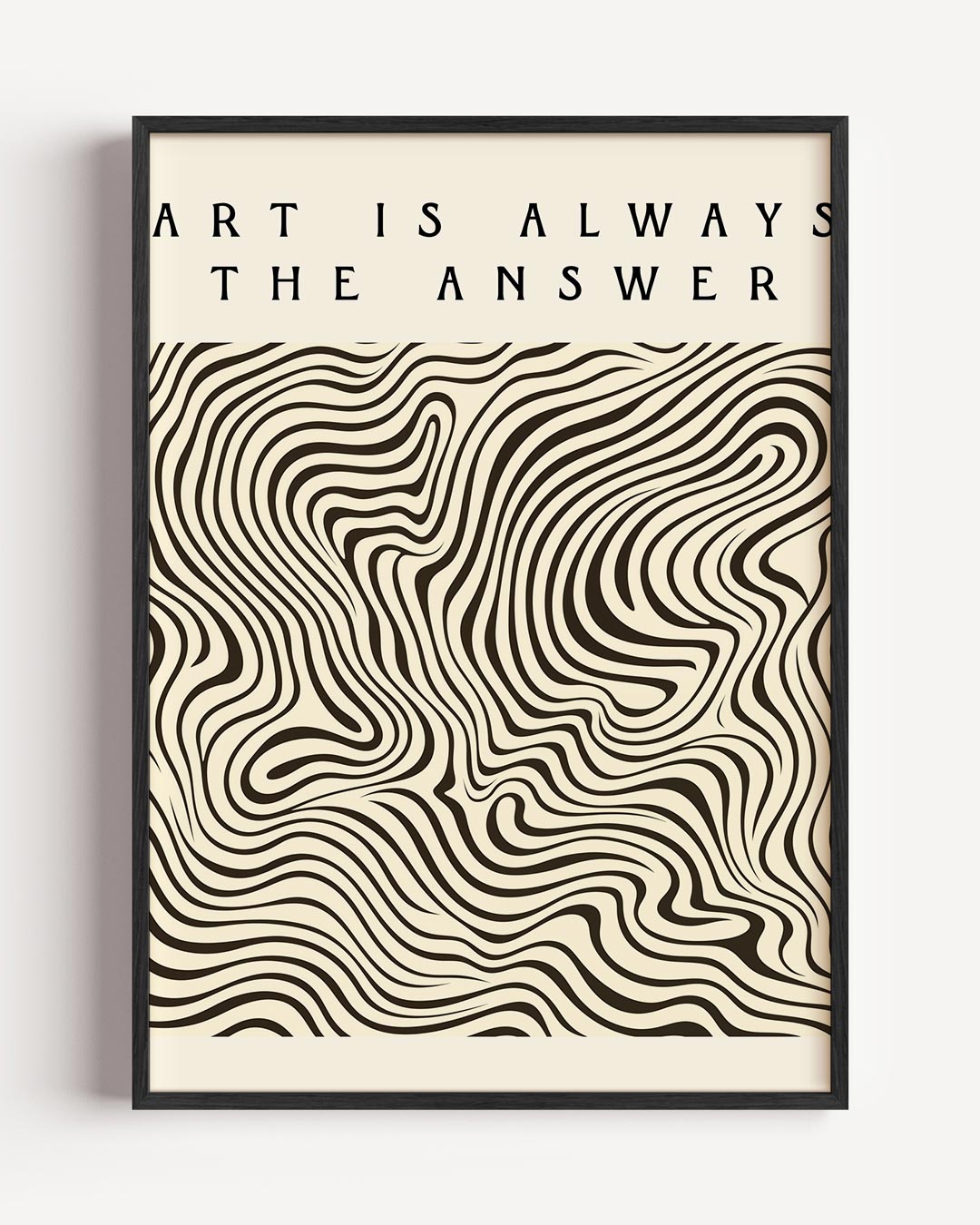 Inspirerende Kunstposter - Art is Always the Answer – botanische portret poster als wanddecoratie