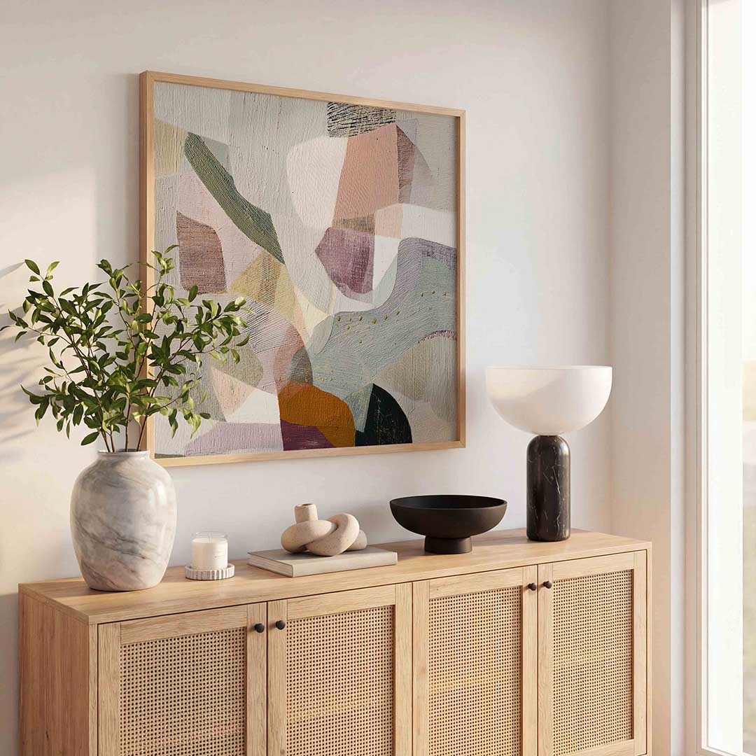 Abstracte vormen – abstracte wandkunst als vierkante poster