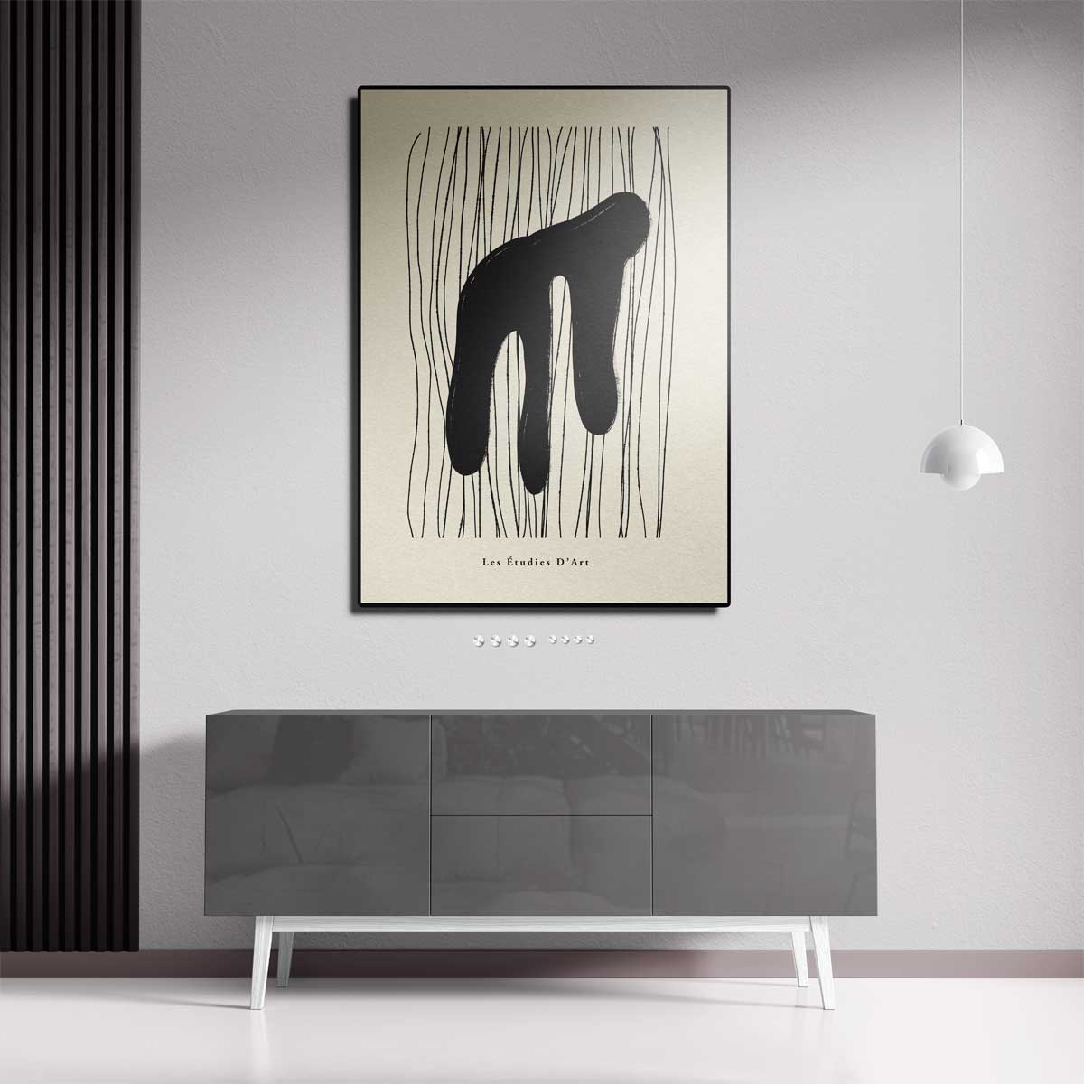 Speelse Schaduw Abstractie – dibond kunstwerk als wanddecoratie
