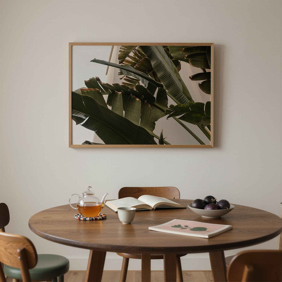 Bananenbladeren – liggende moderne wanddecoratie van WallArtistic