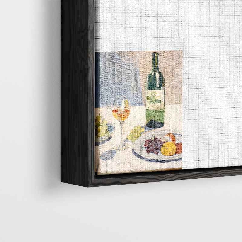 Stilleven met Wijn en Vruchten – plexiglas kunstwerk als wanddecoratie