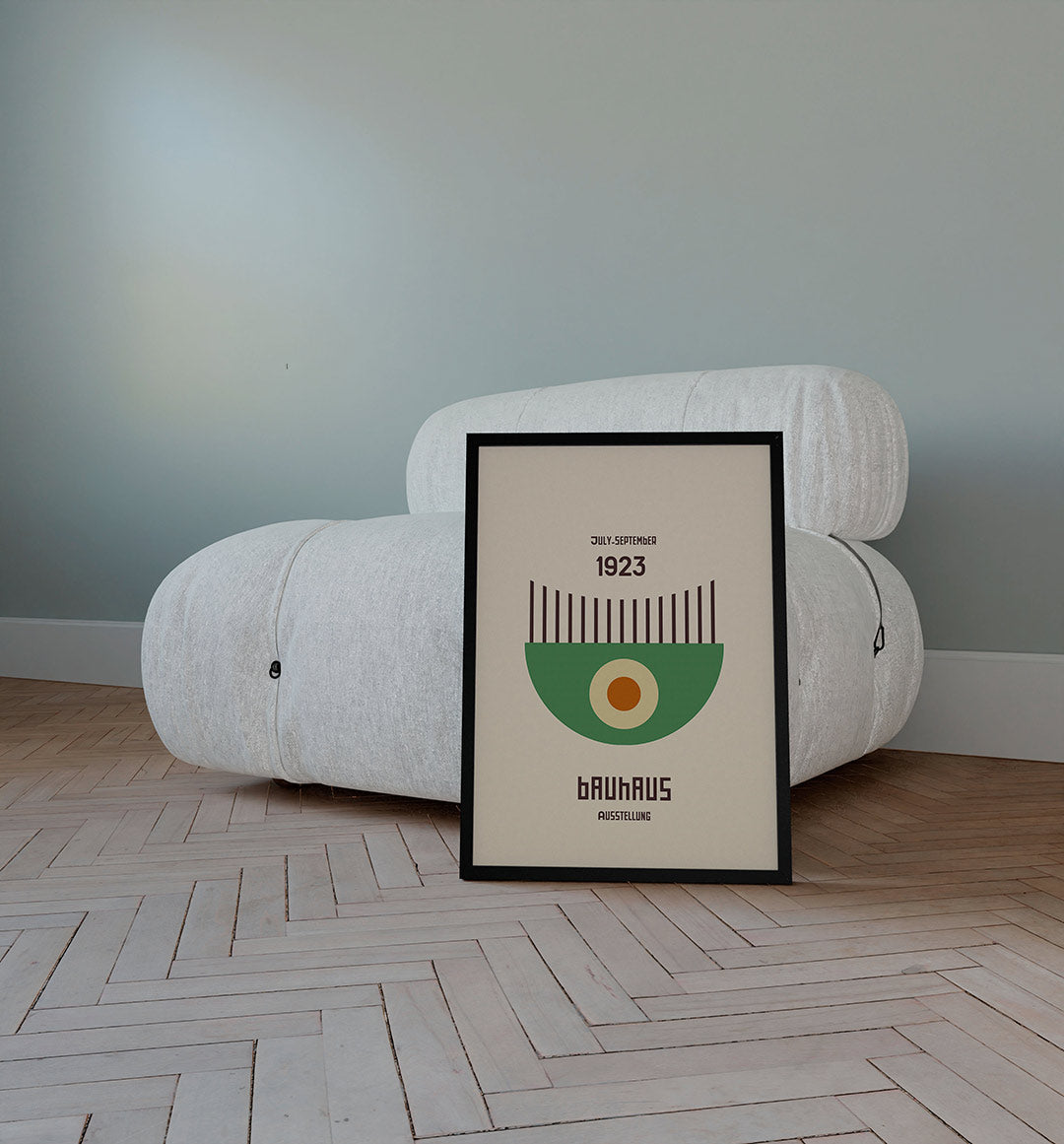 Vorm en balans – staande Bauhaus poster voor aan de muur