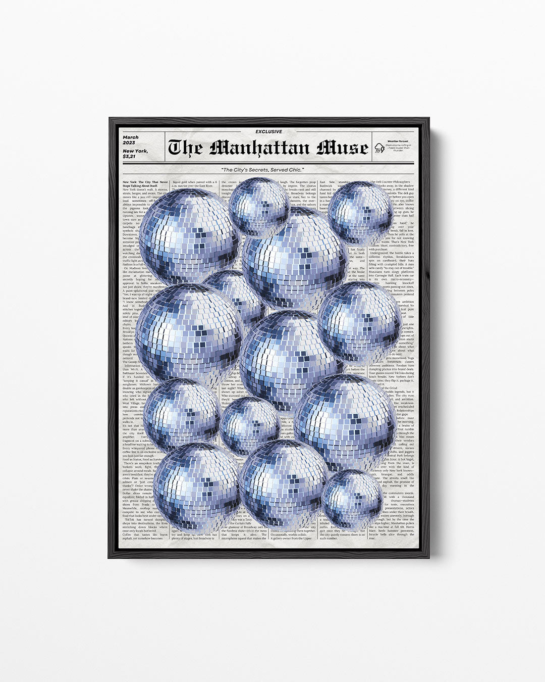 Reflecterende bollen – staand wanddecoratie kunstwerk