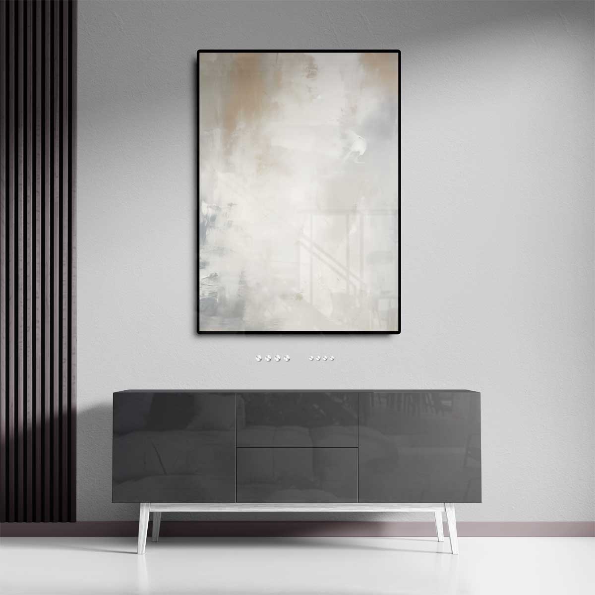 Zachte Dromen in Neutrale Tinten – staand kunstwerk voor modern interieur