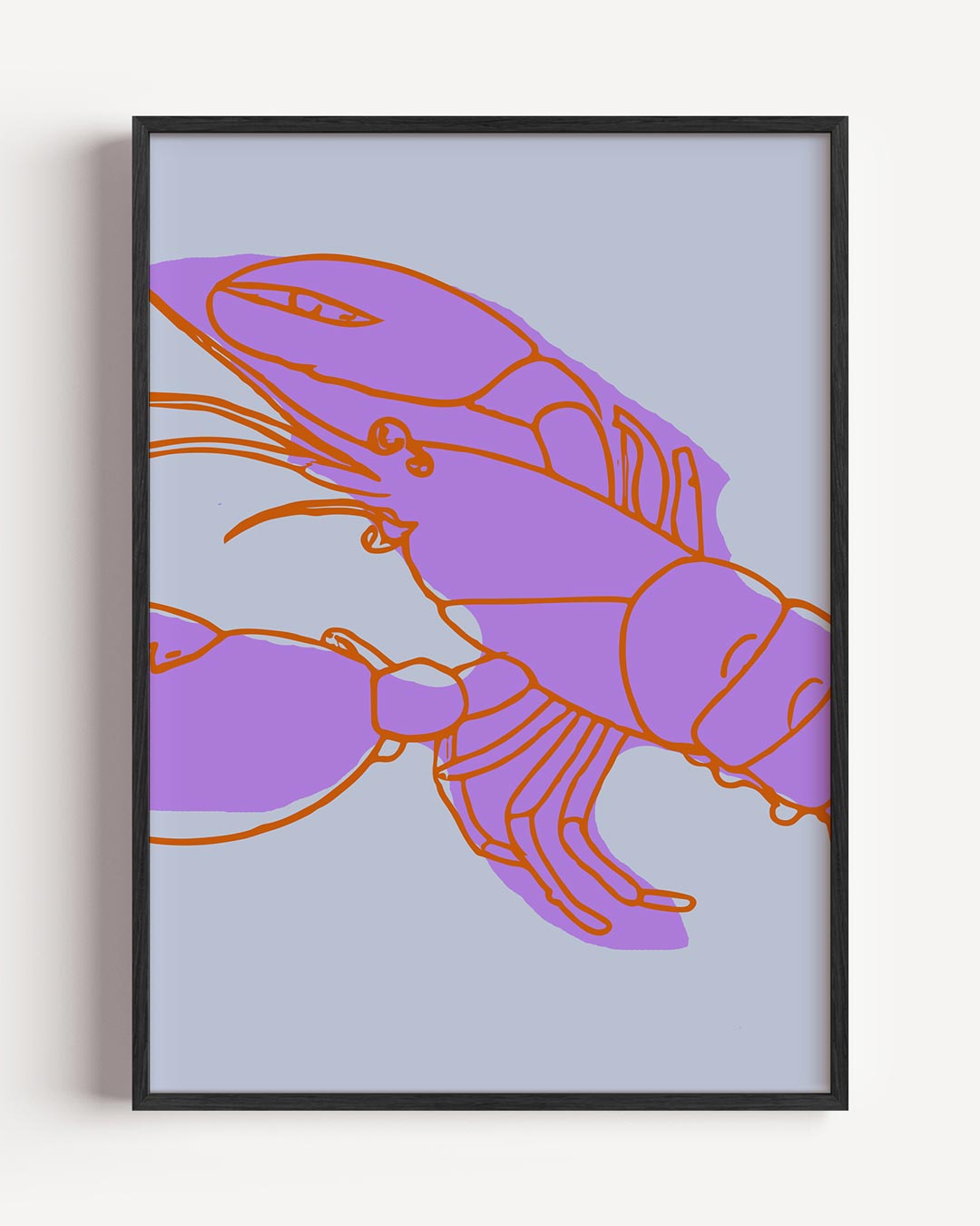 Moderne Kreeft Illustratie – keuken portret poster als wanddecoratie