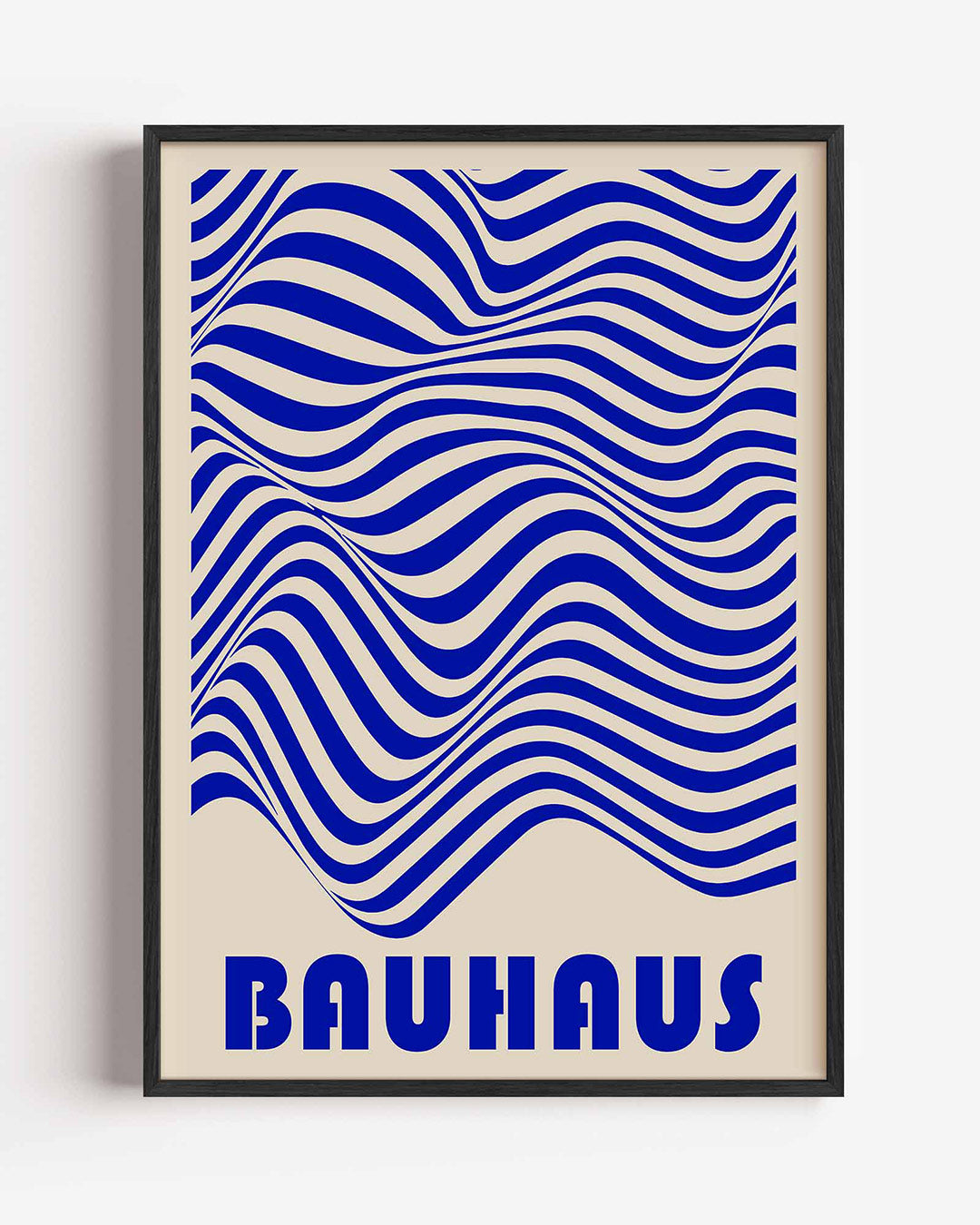 Golvend lijnenspel – staande Bauhaus poster als wanddecoratie