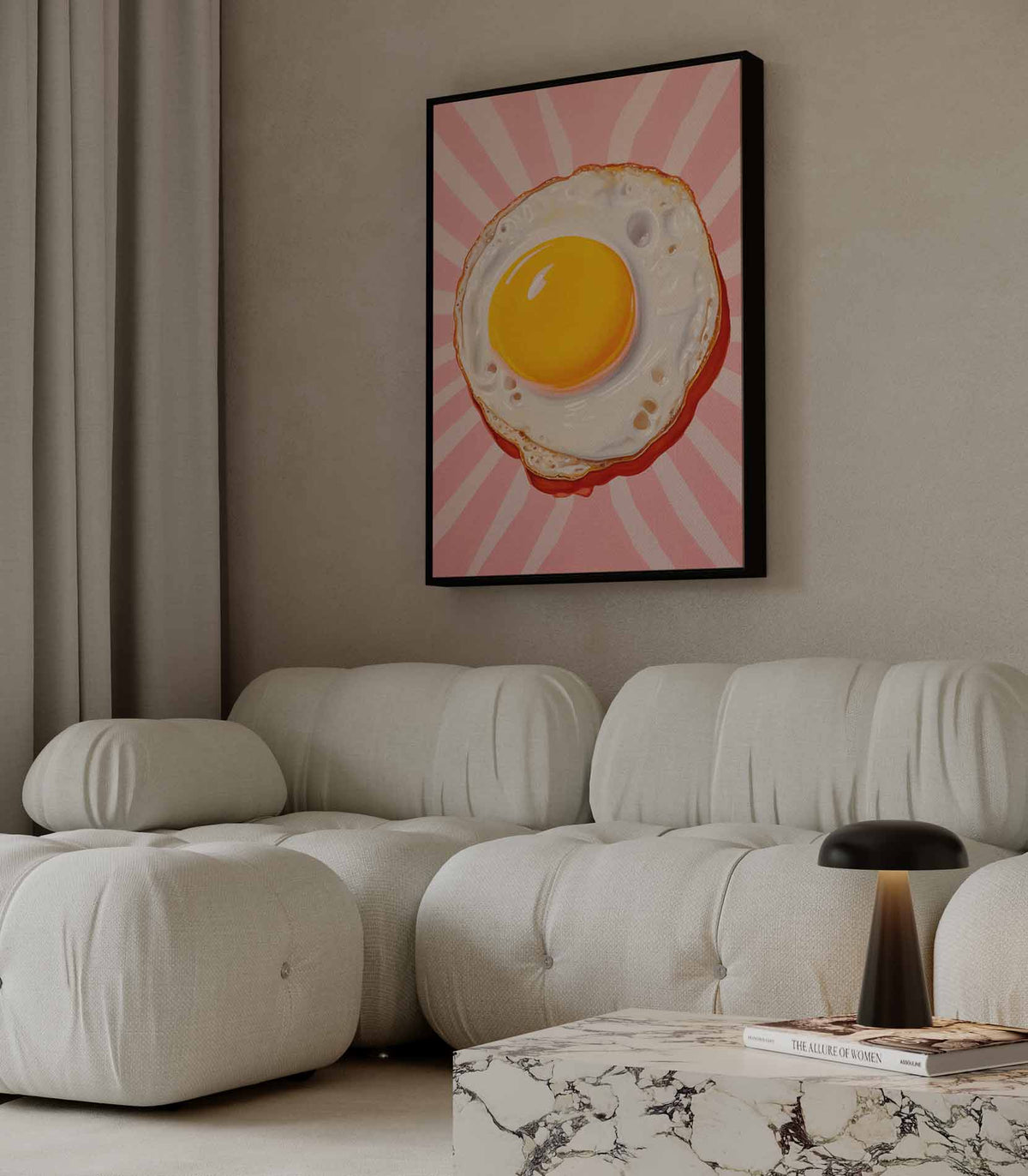 Stralende Spiegelei Boost – portret wandkunst van WallArtistic
