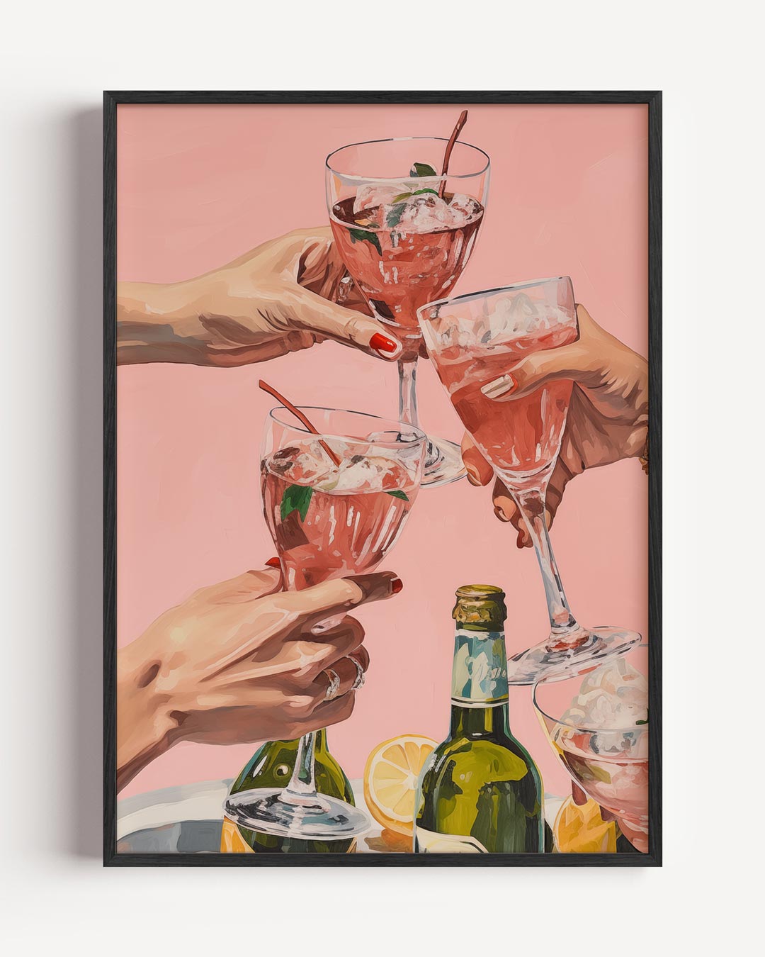 Cheers met Vriendinnen – keuken portret poster als wanddecoratie