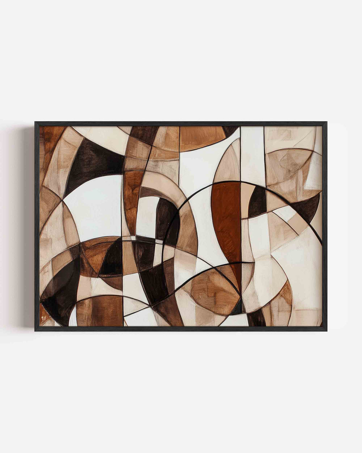 Abstracte vormen – kleurrijke abstracte landscape poster als wanddecoratie
