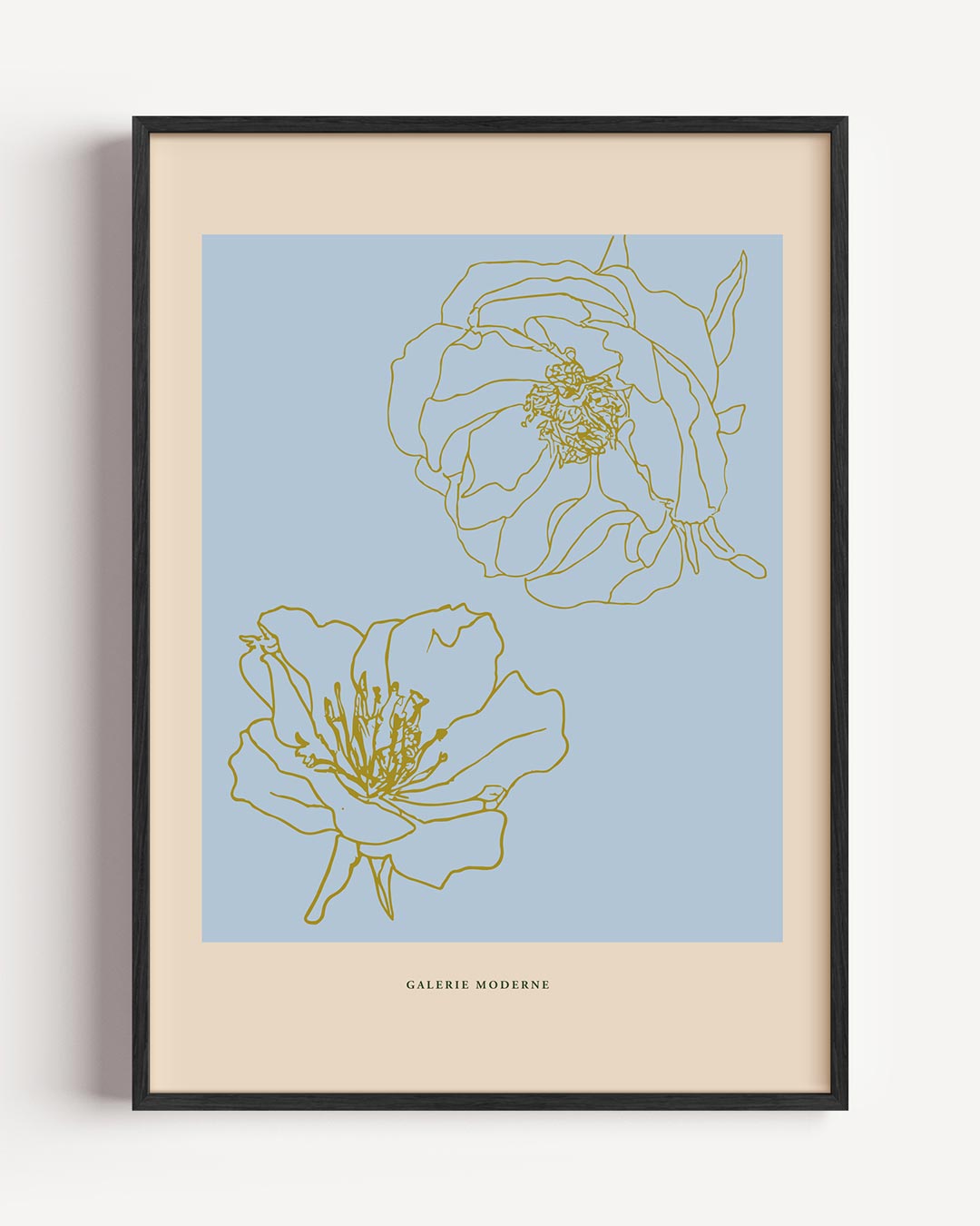 Elegante Bloemenlijntekening – bloemen portret poster als wanddecoratie