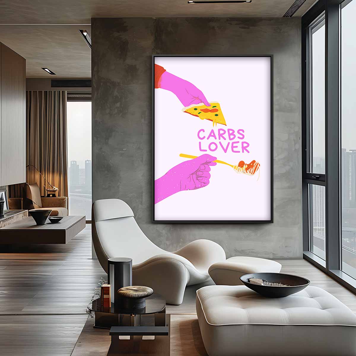 Carbs lover – plexiglas kunstwerk als wanddecoratie