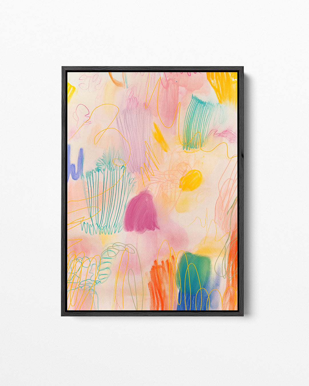 Kleurrijke vormen – staand wanddecoratie kunstwerk