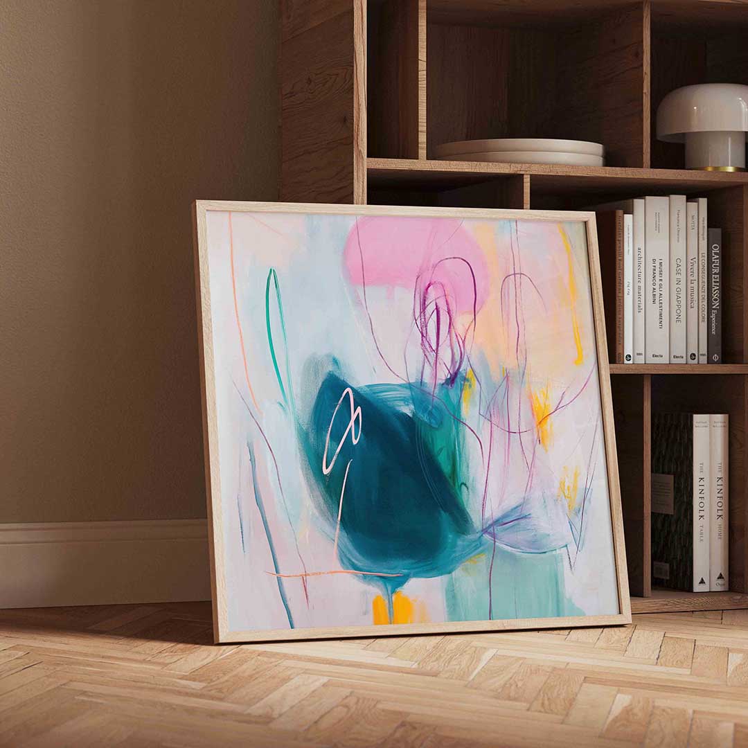 Abstracte vormen en kleuren – moderne wandkunst met kleur en vormen als poster