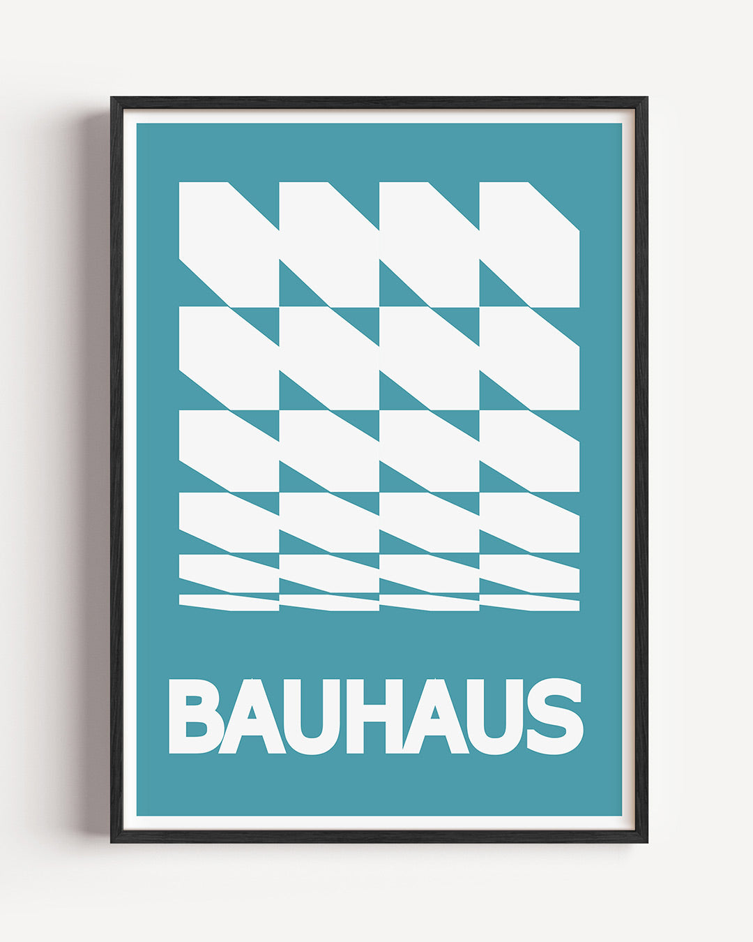Vormritme en lijnen – staande Bauhaus poster als wanddecoratie
