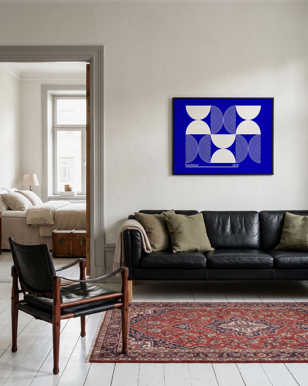 Vorm en lijnen – geometrische Bauhaus poster in liggend formaat