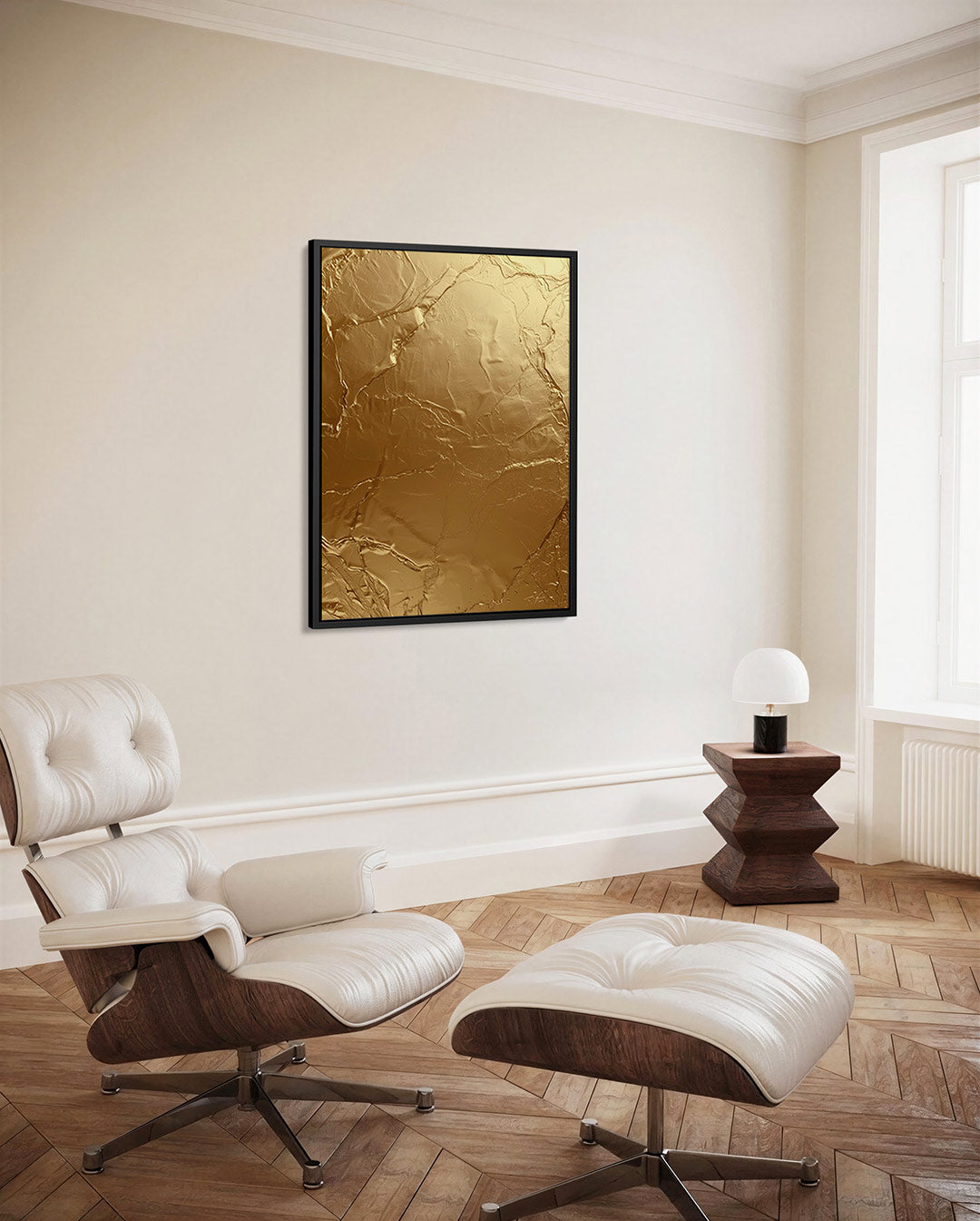 Gouden textuur – staand wanddecoratie kunstwerk