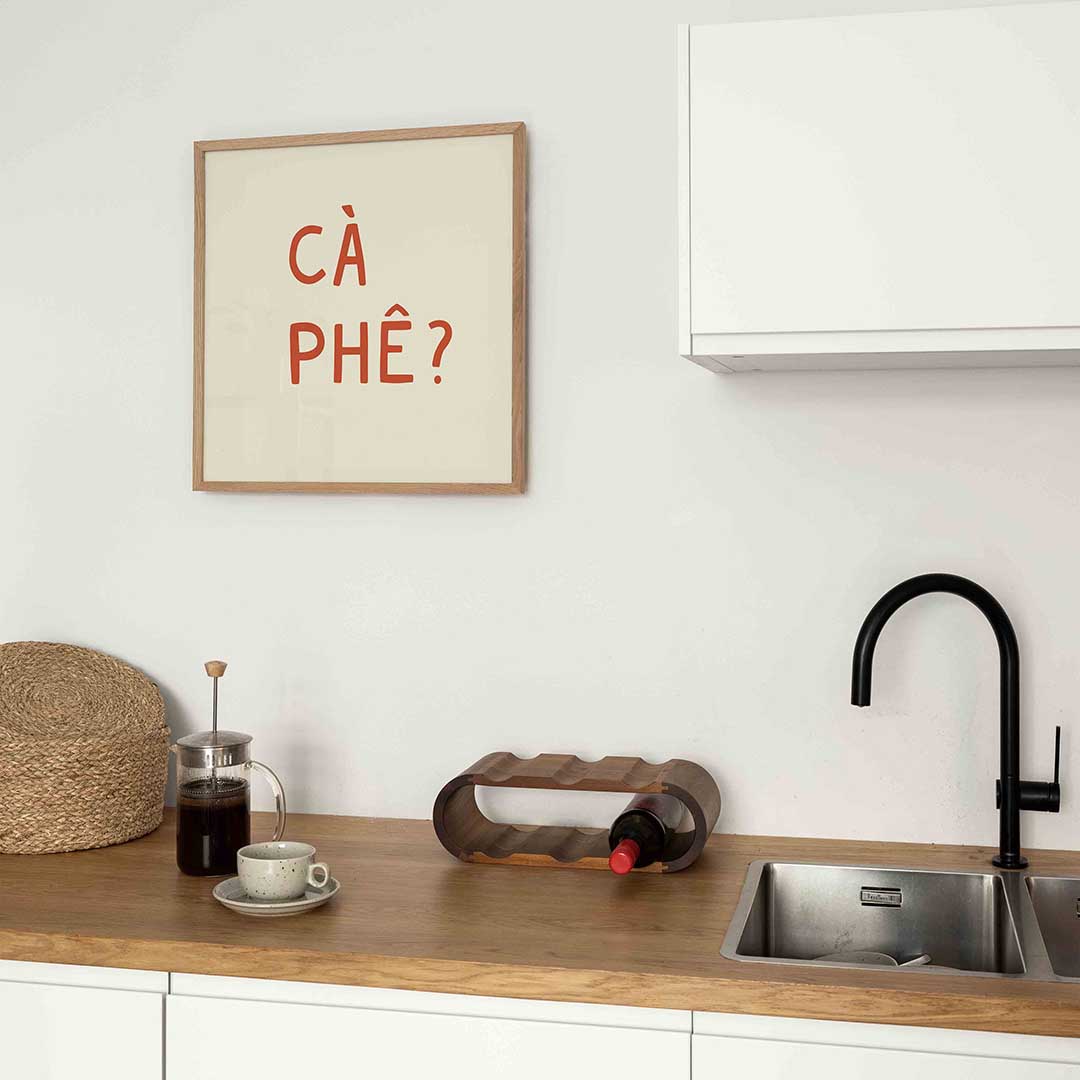 Ca phe tekst – Aziatische poster in vierkant formaat
